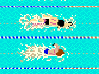 لعبة كلاسيكية والسباحة الخطيرة