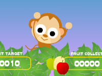 لعبة القرد اللطيف مو وجمع الفواكه اللذيذة